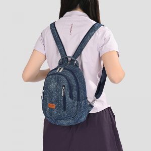 リュックサック 学生用 バックパック デニム ジーンズ生地 通学 通勤 旅行 シンプル レトロ おしゃれ（1ヶ）