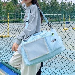 旅行バッグ 手提げバッグ レディース ジム 通勤 出張 妊婦 荷物収納 乾湿分離 多用途 オックスフォード生地 無拉杆 軽量 おしゃれ（1ヶ）