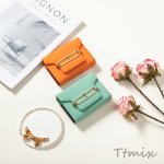 財布 二つ折り レディース 二つ折財布 短財布 折財布 ミニ財布 多重 カードバッグ 折りたたみ フラップ コンパクト 財布 かぶせ ポケット おしゃれ かわいい 無地 人気（1ヶ）