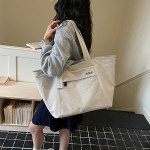 2way トートバッグ レディース 大容量 トートバッグ 加厚キャンバス 通勤 通学 外出 お洒落 文芸風 長持ち（1ヶ）
