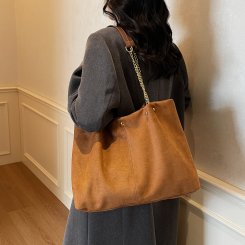 通勤バッグ レディース 大容量トートバッグ PU＆ファー素材 磁石留め 車縫い 冬のオシャレ お洒落で便利（1ヶ）