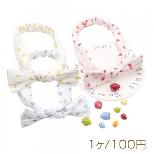 ヘアバンド イチゴと水玉模様 いちご柄 苺 髪飾り 髪留め ヘアゴム ヘアアクセサリー（1ヶ）