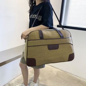 トラベルバッグ 男女兼用 大容量ハンドラゲージバッグ PU製 ロッドなし 軽量 出張 通学 旅行 荷物運びに大活躍（1ヶ）