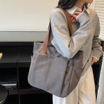トートバッグ レディース 大容量 多ポケット キャンバスバッグ 通勤 通学 お洒落 可愛い 軽量 長持ち（1ヶ）
