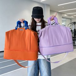 トラベルバッグ 2way ジム愛好者 通勤者向け 大容量収納 1～3日旅行 ボストンバッグ 拡張可 軽量設計 多シーン適用 収納便利（1ヶ）