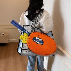 帆布 トートバッグ レディース ショルダーバッグ 軽量 通勤 a4サイズ 大きめ 大容量 軽い キャンバス 肩掛け アウトドア 旅行 バドミントンバッグ（1ヶ）