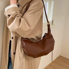 斜めがけショルダーバッグ レディース 大容量トートバッグ PUレザー 通勤 日常 シンプル お洒落（1ヶ）