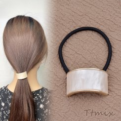 ヘアゴム ヘアアクセサリー カーブ付き 3.5×7cm（1ヶ）