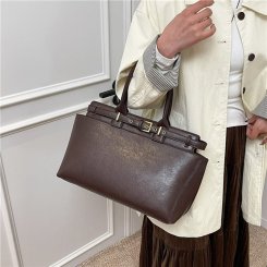 トートバッグ レディース 大容量ショルダーバッグ 2way ファスナー開閉 通勤 旅行 秋冬コーデ お洒落 便利（1ヶ）