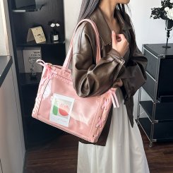 トートバッグ レディース A4サイズ PUレザー 大きめ かわいい おしゃれ 肩掛け 持ち手長め 無地 シンプル マチ広 普段使い 通勤 通学（1ヶ）