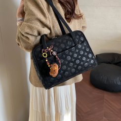 トートバッグ レディース 2way トートバッグ PU素材 エンボス加工 大容量 通勤 通学 お洒落 軽量（1ヶ）