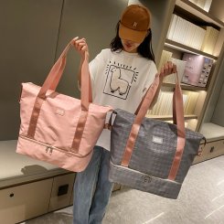 トラベルバッグ レディース ハンドバッグ 2way 大容量 オックスフォード生地 キャリーオン可 短期旅行 出産準備 軽量 丈夫 手入れ簡単（1ヶ）