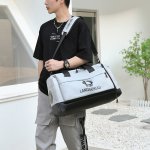 トラベルバッグ 3way 大容量 ボストンバッグ オックスフォード生地 独立シューズ収納付き キャリーレス 通勤 ジム 旅行 帰省 入院 軽量 丈夫（1ヶ）