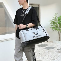 トラベルバッグ 3way 大容量 ボストンバッグ オックスフォード生地 独立シューズ収納付き キャリーレス 通勤 ジム 旅行 帰省 入院 軽量 丈夫（1ヶ）