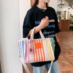 ショルダーバッグ トートバッグ 斜めがけバッグ/キャンバス 無地 2way 通勤 通学 大容量 おしゃれ オシャレ にじ色 帆布 布 厚手 長さ調節可能 （1ヶ）