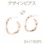 高品質デザインピアス 26×36mm ゴールド（2ヶ）
