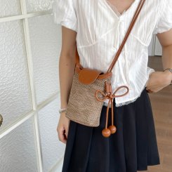 バケットバッグ レディース バケットバッグ 2way ショルダーバッグ PU素材 通勤 お洒落 美拉德風（1ヶ）