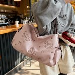 トートバッグ レディース 大容量 ショルダーバッグ 通勤 通学 旅行 ショルダー 2way オリジナルデザイン PU素材 ファッション お洒落（1ヶ）