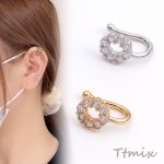 ジルコニアイヤーカフ フープ 6.5×10mm（2ヶ）
